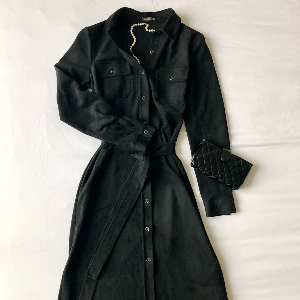 J. McLaughlin Faux Suede Wrap Dress